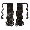 Magic Tape Long Curled Hair Extension Wig    brown black K06-4#
