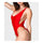 Sexy Pure Color One-piece Monokini Women¡¯s Fashionable Swimwear Swimsuit   red  S - Mega Save Wholesale & Retail - 1
