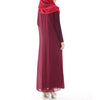 Muslim Robe Sunday Clothes Long Sleeve Dress  wine red - Mega Save Wholesale & Retail - 3