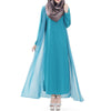 Muslim Robe Sunday Clothes Long Sleeve Dress   sky blue - Mega Save Wholesale & Retail - 1