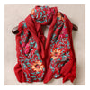 Embroidery Scarf Woman National Style Tippet   wine red - Mega Save Wholesale & Retail