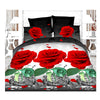 3D Active Printing Bed Quilt Duvet Sheet Cover 4PC Set Upscale Cotton 016 - Mega Save Wholesale & Retail