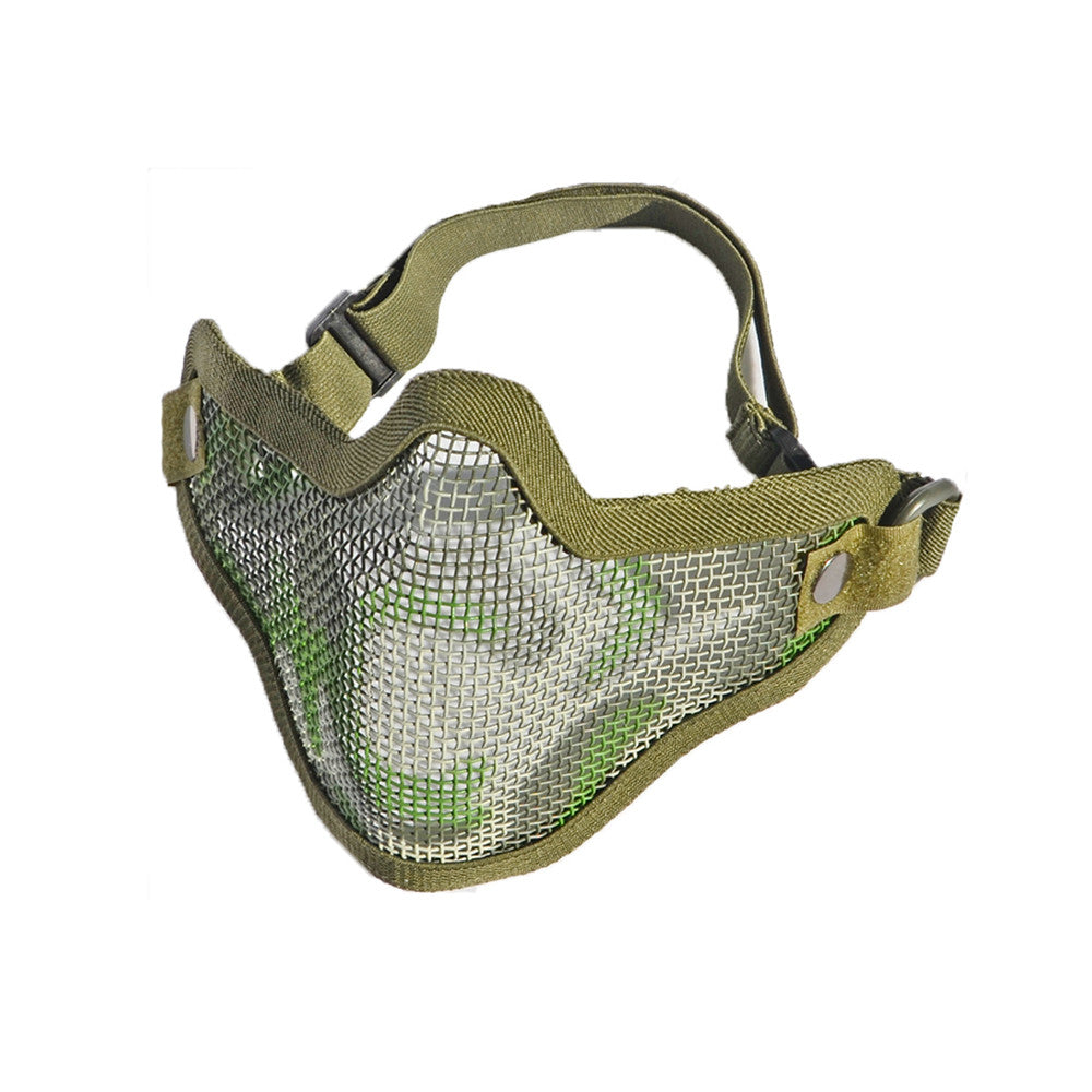 army fan outdoor protection untensil half-face wire protector field operation protection mask sports mask   forest camouflage - Mega Save Wholesale & Retail - 1