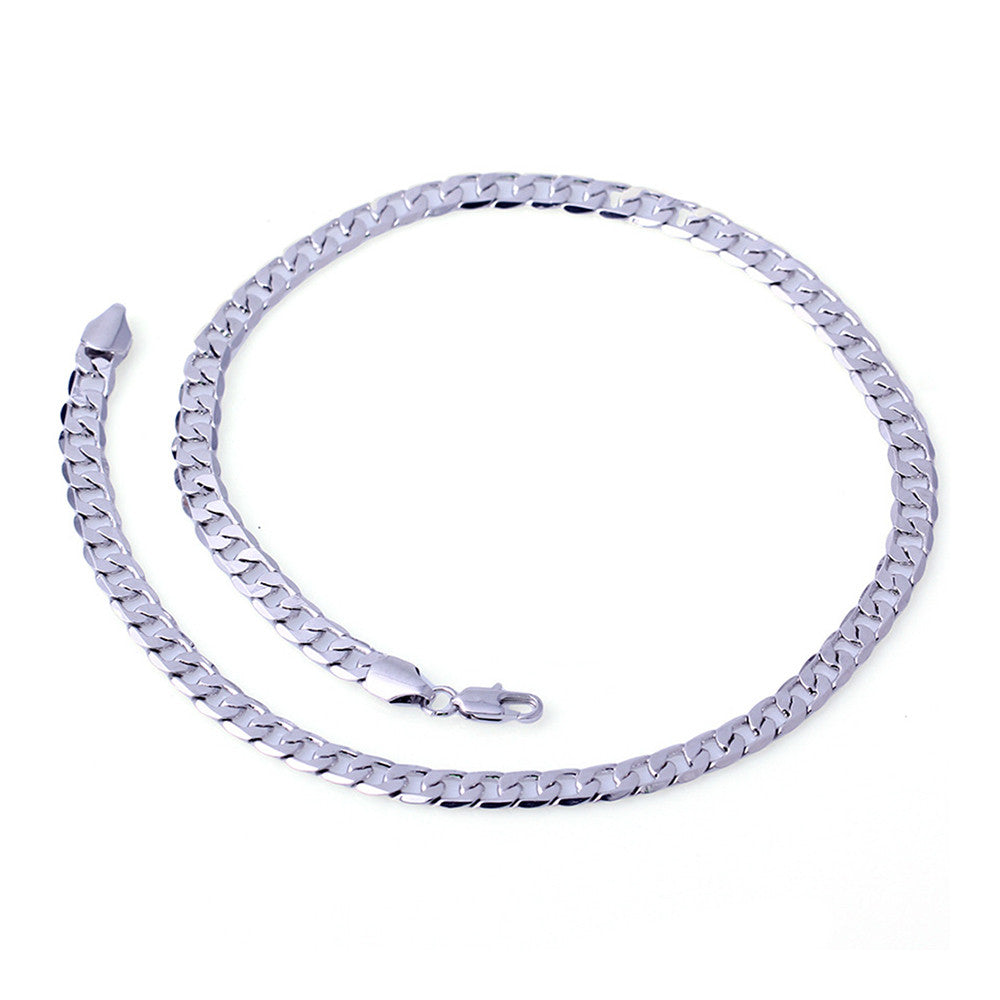 Galvanized High Emulational Women Men Necklace   platinum palted 50cm - Mega Save Wholesale & Retail - 1