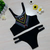 Printing Bikini Sexy Women Swimwear Swimsuit  black pants - Mega Save Wholesale & Retail - 1