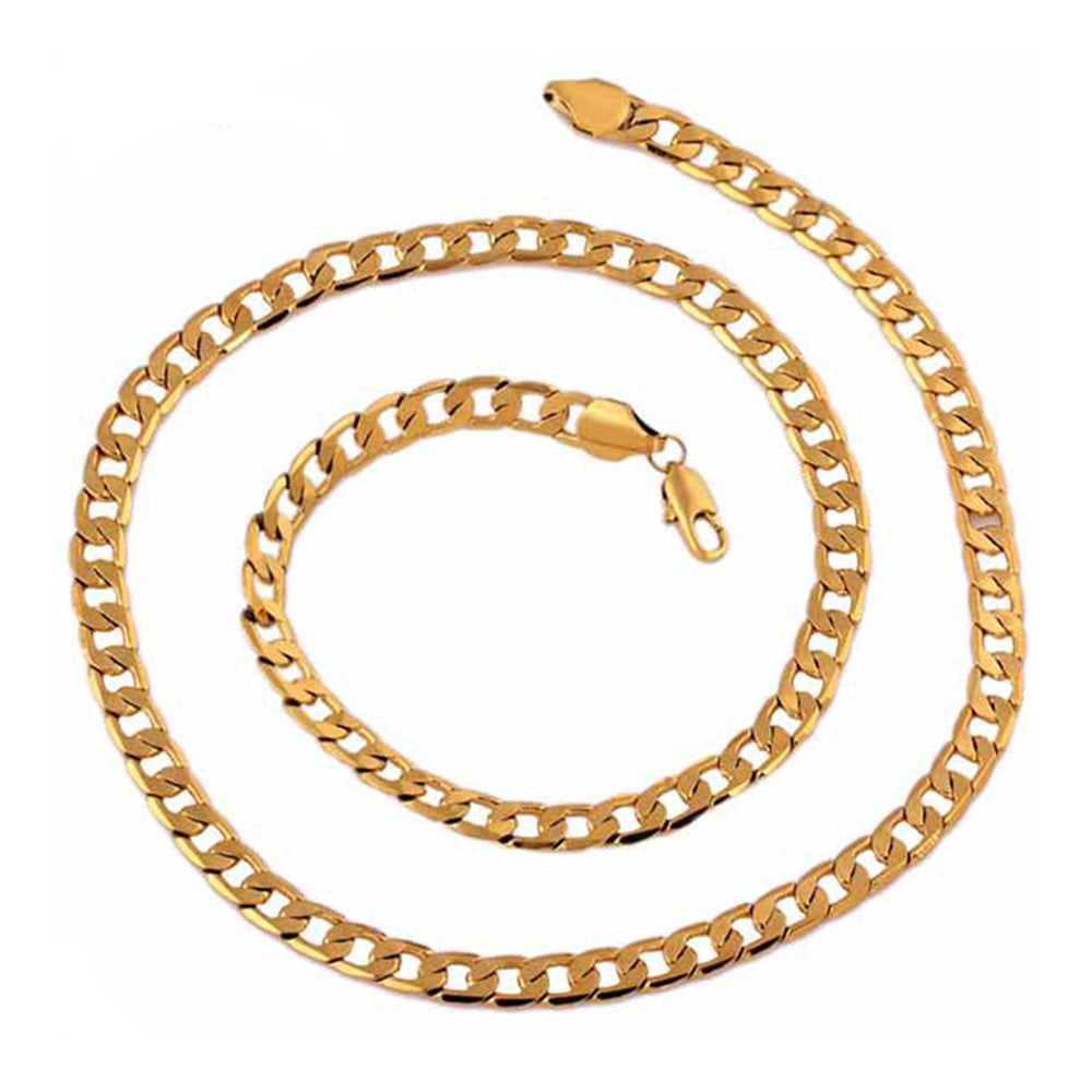 Galvanized High Emulational Women Men Necklace  yellow/60cm - Mega Save Wholesale & Retail - 1