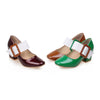 Middle Heel Women Thin Shoes Buckle Low-cut Plus Size   green - Mega Save Wholesale & Retail - 2