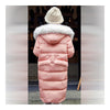 Winter Woman Fur Collar Thick Casual Middle Long Down Coat   pink   S - Mega Save Wholesale & Retail - 3