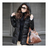 Thick Down Coat Middle Long Plus Size Woman Slim   black    S - Mega Save Wholesale & Retail - 2