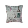 Linen Decorative Throw Pillow case Cushion Cover 18" x 18" Eiffel Tower - Mega Save Wholesale & Retail