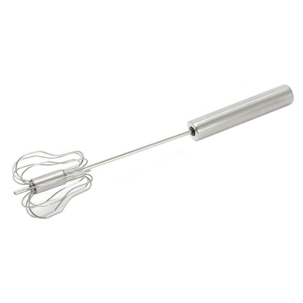 Stainless Steel Semi-automatic Press Type Rotatable Egg Stirrer - Mega Save Wholesale & Retail - 1