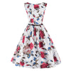 Woman Round Collar Printing Dress Slim Sleeveless   S - Mega Save Wholesale & Retail - 1