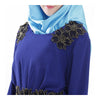 Malaysian Muslim Women Garments Big Peplum Dress Chiffon  sapphire blue - Mega Save Wholesale & Retail - 3