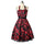 Printing Big Peplum Sleeveless Dress with Belt   black   S - Mega Save Wholesale & Retail - 1