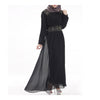 Malaysian Muslim Women Garments Big Peplum Dress Chiffon   black - Mega Save Wholesale & Retail - 1