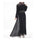 Malaysian Muslim Women Garments Big Peplum Dress Chiffon   black - Mega Save Wholesale & Retail - 1