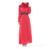 Malaysian Muslim Women Garments Big Peplum Dress Chiffon  red - Mega Save Wholesale & Retail - 1