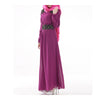 Malaysian Muslim Women Garments Big Peplum Dress Chiffon  purple - Mega Save Wholesale & Retail - 1