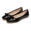 Casual Metal Lace-up Bowknot Plus Size Flat Thin Shoes   black - Mega Save Wholesale & Retail