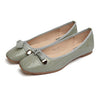 Casual Metal Lace-up Bowknot Plus Size Flat Thin Shoes  grey  35 - Mega Save Wholesale & Retail