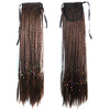 Manual Small Braids Horsetail Bohemian Style Wig light brown
