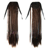 Manual Small Braids Horsetail Bohemian Style Wig dark brown