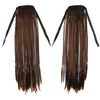 Manual Small Braids Horsetail Bohemian Style Wig flaxen