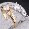 Gold Platinum Plated Zircon Ring     5.25#platinum plated white - Mega Save Wholesale & Retail - 4