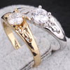 Gold Platinum Plated Zircon Ring     5.25#gold plated yellow - Mega Save Wholesale & Retail - 4
