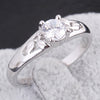 Gold Platinum Plated Zircon Ring     5.25#platinum plated white - Mega Save Wholesale & Retail - 3