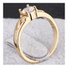 Gold Platinum Plated Zircon Ring     5.25#gold plated yellow - Mega Save Wholesale & Retail - 3