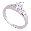 Gold Platinum Plated Zircon Ring     5.25#platinum plated white - Mega Save Wholesale & Retail - 5