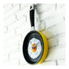 Creative Fried Egg Pan Wall Clock Silent   dynamic yellow - Mega Save Wholesale & Retail - 2