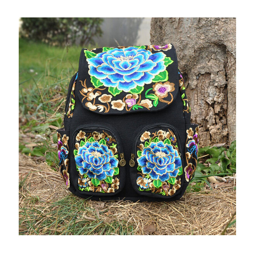 New Yunnan Fashionable Natioanl Style Embroidery Bag Stylish Featured Shoulders Bag Fashionable Woman's Bag Bulk93019   peony in random color - Mega Save Wholesale & Retail - 1