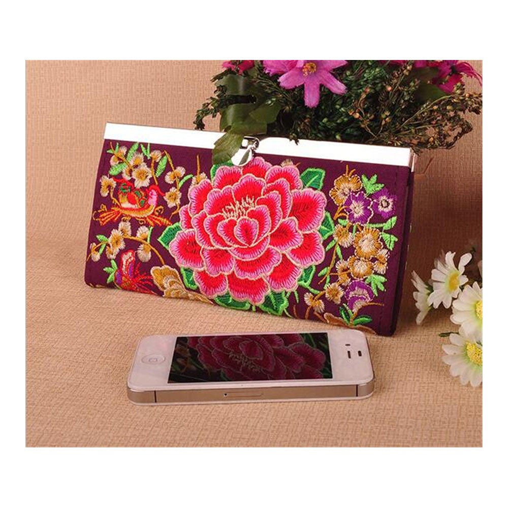 Yunnan National Style Embroidery Handbag National woman's Bag Handbag Small Coin Case - Mega Save Wholesale & Retail - 1
