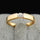 Zircon Ring 18K Gold Plated   yellow gold plated 7.75#