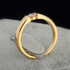 Zircon Ring 18K Gold Plated   yellow gold plated 5.25#
