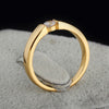 Zircon Ring 18K Gold Plated   yellow gold plated 7.75#