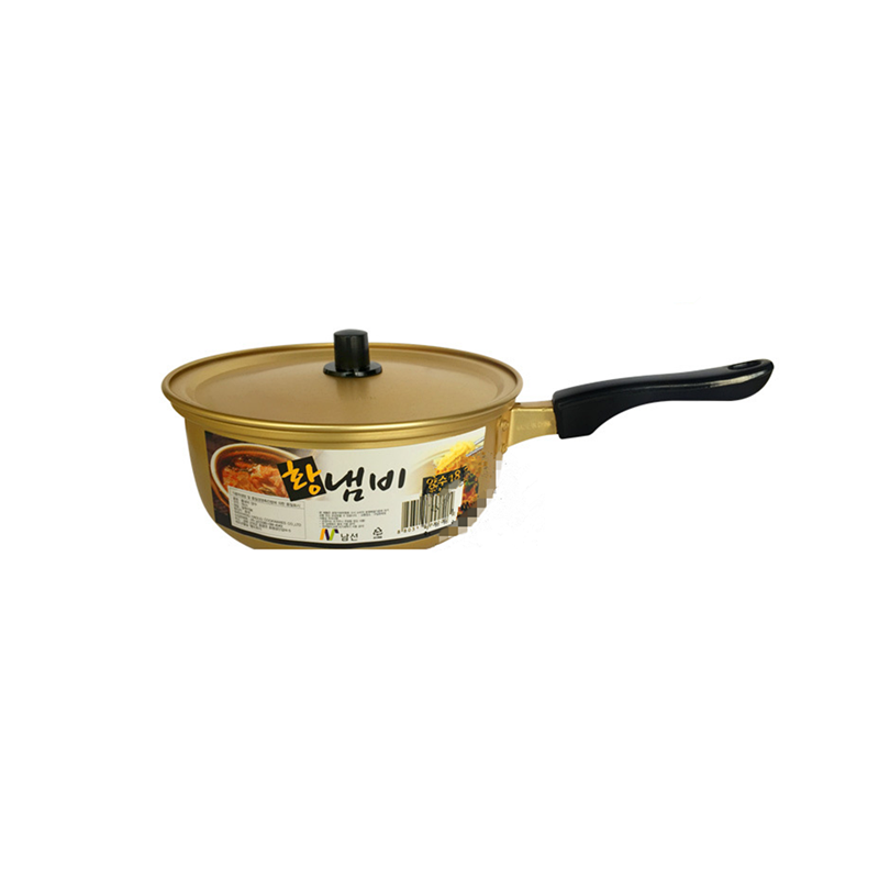 Korean Stretched Noodles Pot Yellow Aluminum Pot Instant Noodles Thick  single handle diameter 18cm - Mega Save Wholesale & Retail