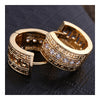 Single-breasted Wide Zircon Manual Micropave Setting Earrings - Mega Save Wholesale & Retail - 2