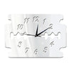 Sticking DIY 3D Acrylic Mirror Wall Clock Blade   silver - Mega Save Wholesale & Retail