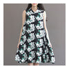 Fresh Sweet Dress Chiffon Floral Middle Long   S - Mega Save Wholesale & Retail