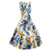 Hepburn Style Woman Dress Slim Vintage A-line Skirt   flower   S - Mega Save Wholesale & Retail - 1