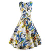 Hepburn Style Woman Dress Slim Vintage A-line Skirt   flower   S - Mega Save Wholesale & Retail - 2