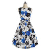 Hepburn Style Woman Dress Slim Vintage A-line Skirt   blue   S - Mega Save Wholesale & Retail - 2