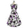 Hepburn Style Woman Dress Slim Vintage A-line Skirt   purple   S - Mega Save Wholesale & Retail - 1
