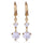 18K Gold Galvanized Zircon Earrings   white - Mega Save Wholesale & Retail - 1