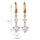 18K Gold Galvanized Zircon Earrings   white - Mega Save Wholesale & Retail - 3