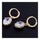 Earrings Delicate Dazzling Fashionable All-match Ellipse Zircon   white - Mega Save Wholesale & Retail - 3