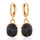 Earrings Delicate Dazzling Fashionable All-match Ellipse Zircon   black - Mega Save Wholesale & Retail - 1